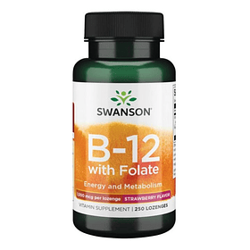 Vitamina B12 Con Folate 1000mcg 250tabletas Swanson