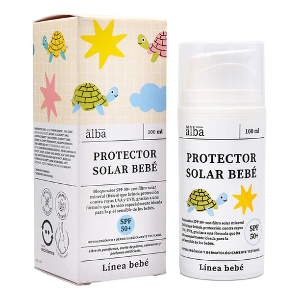 Del Alba- Protector Solar Bebé, Spf 50+, 100ml 1