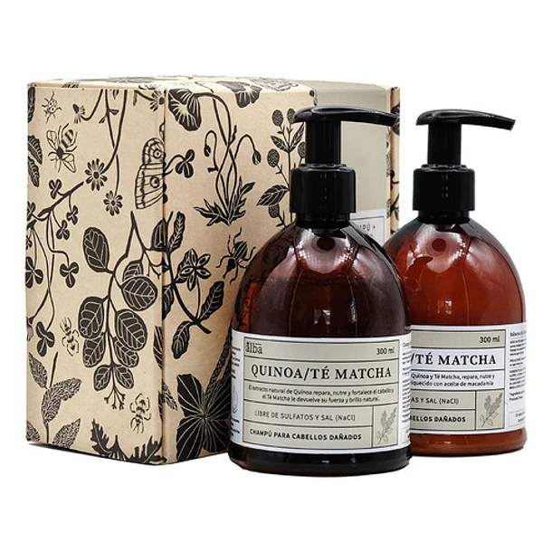 Del Alba - Champú Y Bálsamo Quinoa/té Matcha 300ml C/u 1
