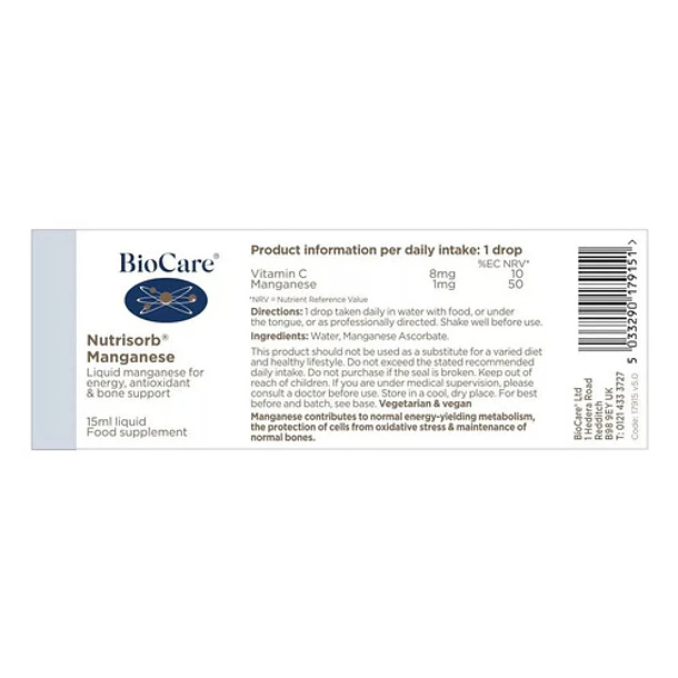 Biocare - Nutrisorb Manganeso Líquido 15ml 3