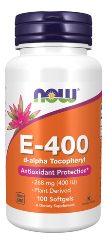 Vitamina E 400, 100 Cápsulas