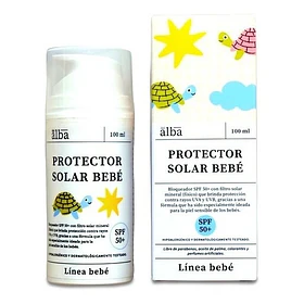 Protector Solar Vegano Para Bebés 100ml Spf 50+ Del Alba