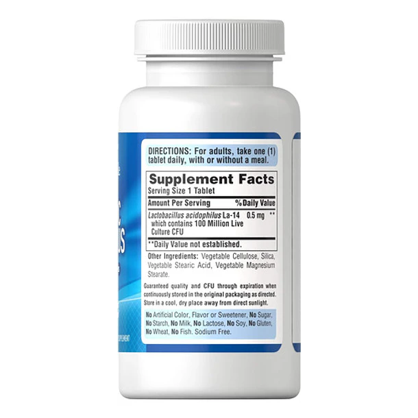Puritan's Pride - Probiotico Acidophilus 100million 100caps 3