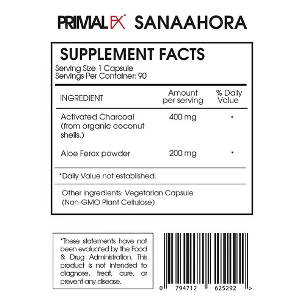  Primal Fx-  Charcoal + Aloe Ferox 90caps 2