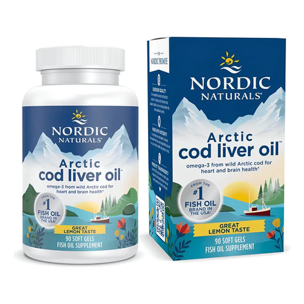 Aceite De Higado De Bacalao 750mg 90 Softgel Nordic Naturals Sabor Limón 1