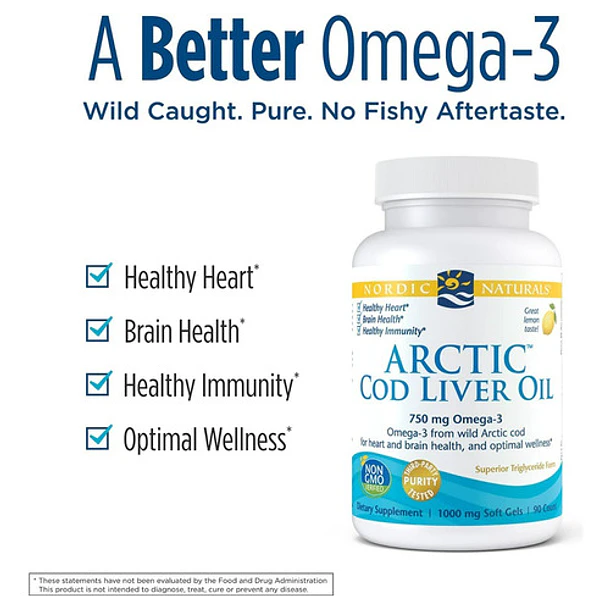 Aceite De Higado De Bacalao 750mg 90 Softgel Nordic Naturals Sabor Limón 7