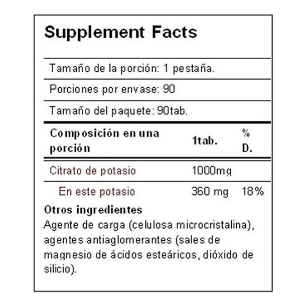 Potasio 90 Tabletas - Realpharm 2