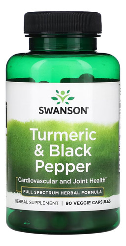 2 TUMERIC BLACK PEPPER (CURCUMA Y PIMIENTA NEGRA) 90 CÁPSULAS SWANSON
