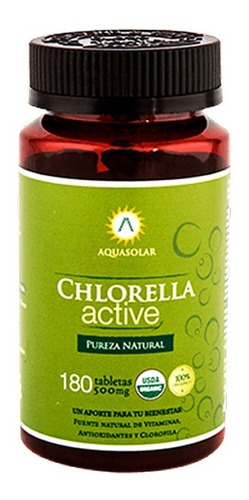 Chlorella Active 500 mg Aquasolar 180 tabletas