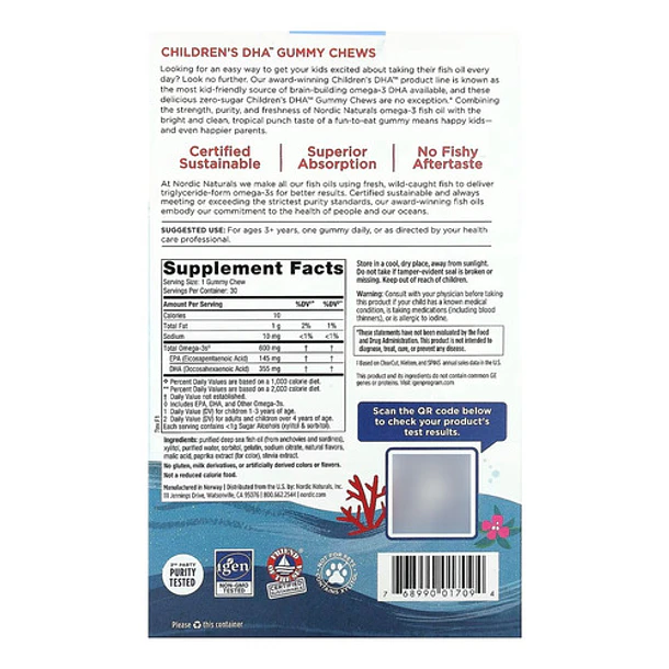 Nordic Naturals, Gomitas De Omega-3 Con Dha, 600mg  2