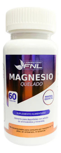 Magnesio Quelado 60 Cápsulas