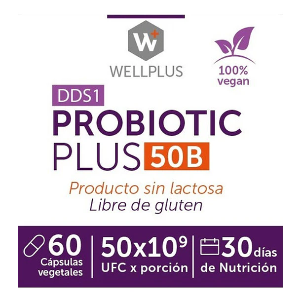 Wellplus Probiotico Plus 50billones 60 Capsulas 4