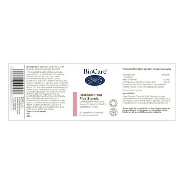 Biocare-  Bioplantarum Plus Sterols 90 Cápsulas 3