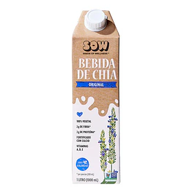 Sow Bebida De Chia Original Sin Gluten 1 Lt