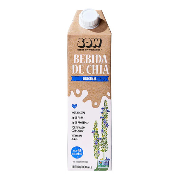 Sow Bebida De Chia Original Sin Gluten 1 Lt