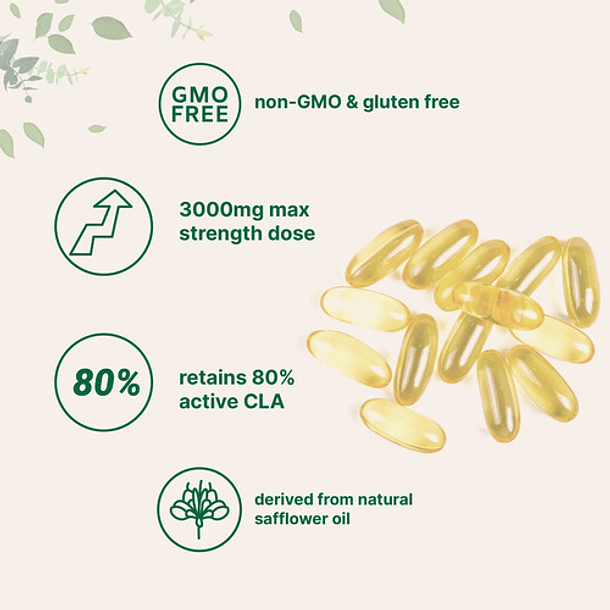 Microingredients Cla  300 Softgels, 3000mg Por Porción Sin Sabor 3