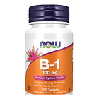Now - B-1, 100 Mg, 100 Capsulas Energía, Sistema Nervioso 1