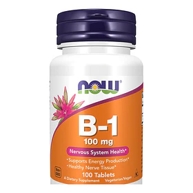 Now - B-1, 100 Mg, 100 Capsulas Energía, Sistema Nervioso