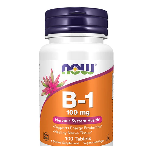 Now - B-1, 100 Mg, 100 Capsulas Energía, Sistema Nervioso 1