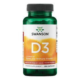 Swanson - Vitamina D3 Potency 2000 Ui 250 Caps (autoinmune)