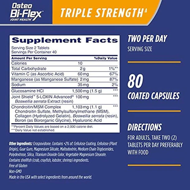 Suplemento Osteo Bi-flex Osteo Bi-flex Triple Strength X 80 2