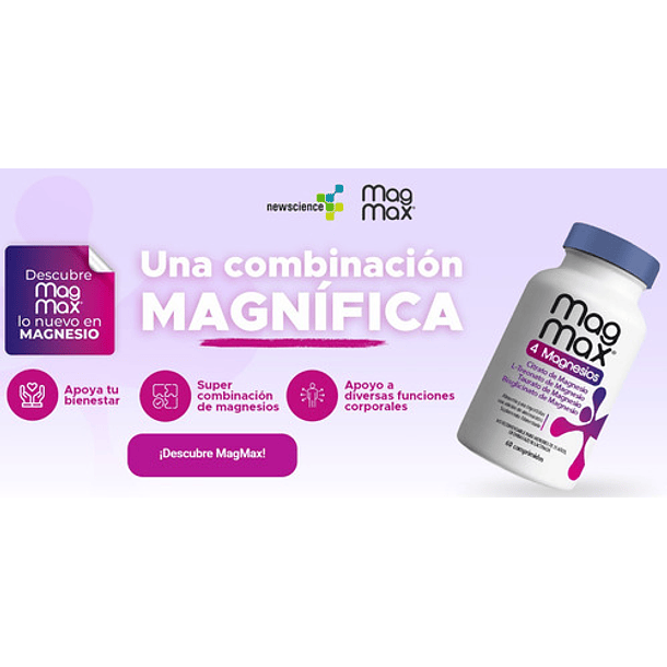 Newscience - Mag Max 4 Magnesios 60 Cápsulas 2