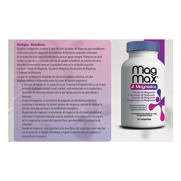 Newscience - Mag Max 4 Magnesios 60 Cápsulas 4