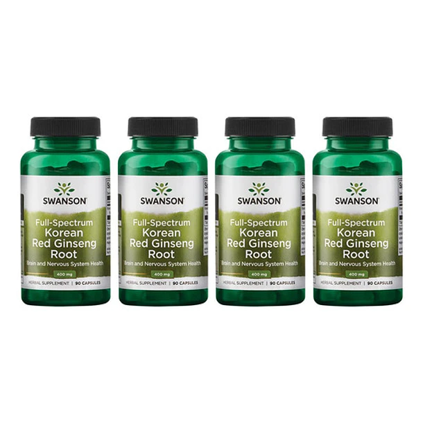 Swanson- Full Spectrum Raíz Ginseng Coreano Rojo 400mg 90cáp 1
