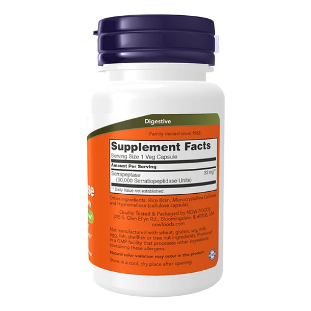 Now - Serrapeptasa 60000units (salud Respiratoria E Inmune) 2