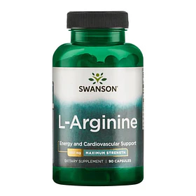 L-arginina Swanson 850mg 90caps (alta Potencia) Sabor Sin Sabor