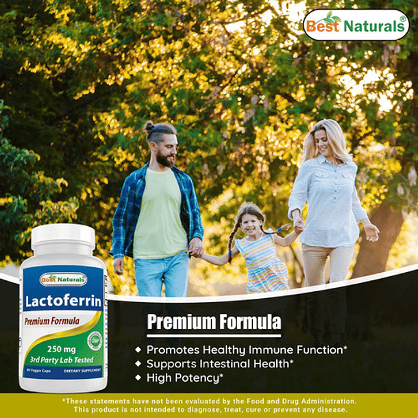 Best Naturals - Lactoferrina 250 Mg 60 Cápsula 5