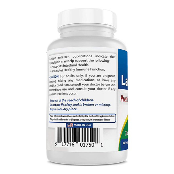 Best Naturals - Lactoferrina 250 Mg 60 Cápsula 6