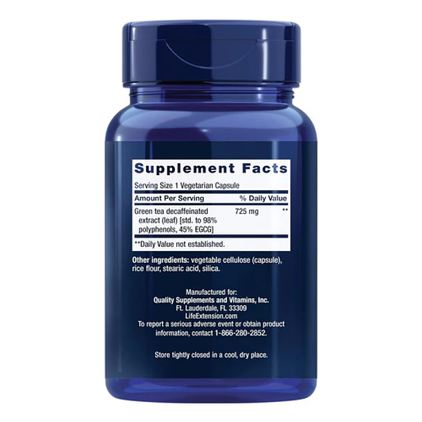 Life Extension - Mega Te Verde Extracto Descafeinado 100cap 2