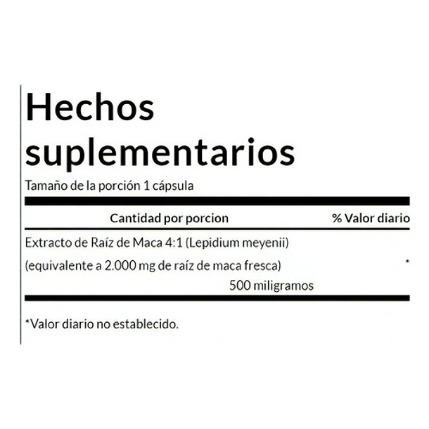 Swanson-  Maca 500 Mg (alta Potencia)  60 Capsulas 3
