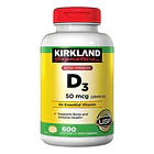 Kirkland -vitamina D3 2.000 Ui 600 Softgels (sistema Inmune) 1