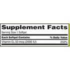 Kirkland -vitamina D3 2.000 Ui 600 Softgels (sistema Inmune) 4