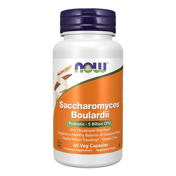 Now Saccharomyces Boulardii, 5billones, 60 Cápsulas 1