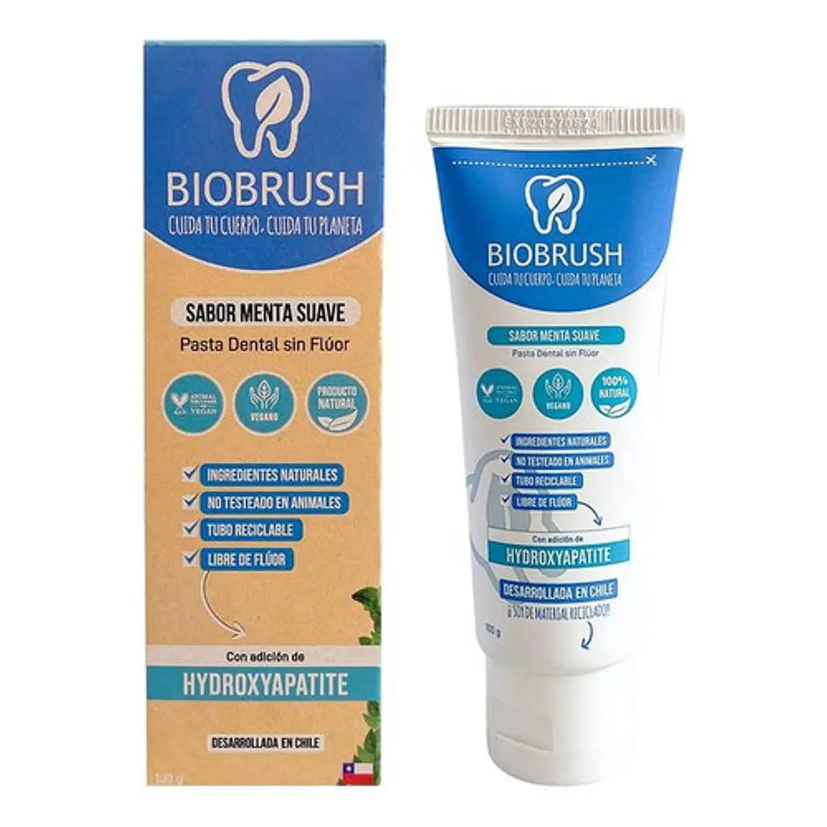 Biobrush- Pasta Dental Sin Fluor Sabor A Menta Vegano