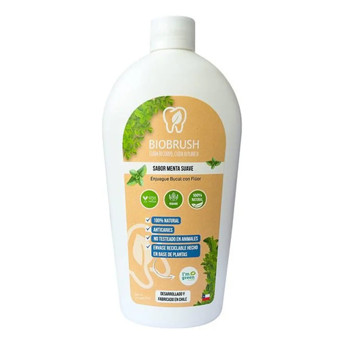 Biobrush- Enjuague Bucal Sabor Menta 500ml Vegano