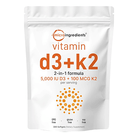 Microingredientes - D3 + K2 5000ui 300 Capsulas