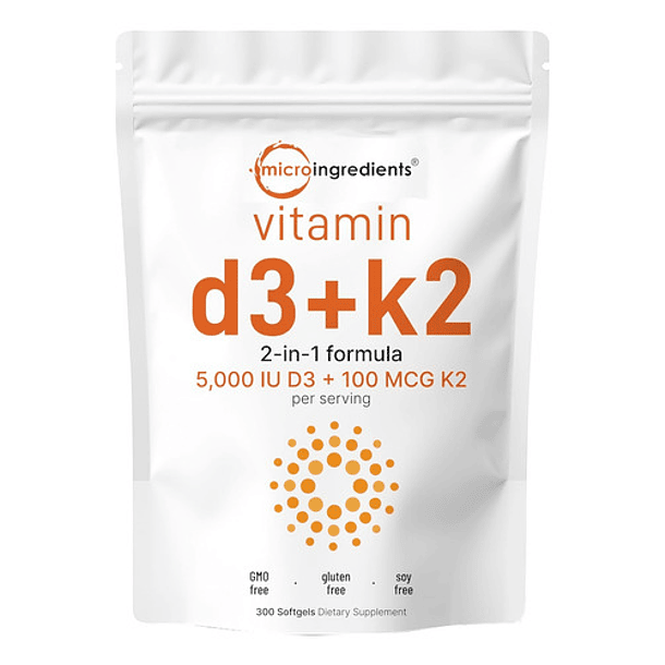 Microingredientes - D3 + K2 5000ui 300 Capsulas 1