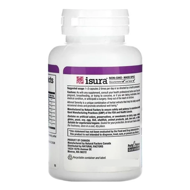 Natural Factor - Stress-relax Serenidad Suprarrenal 60 Caps 3