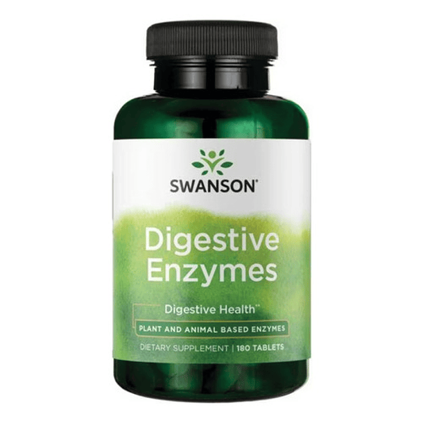 Enzimas Digestivas Swanson, 180 Comprimidos, Sabor Sin Sabor, Imp Eua 2