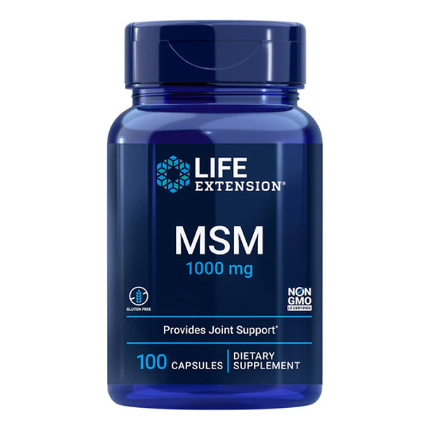 Msm 1000 Mg De Azufre Orgánico 100 Cápsulas Life Extension 1