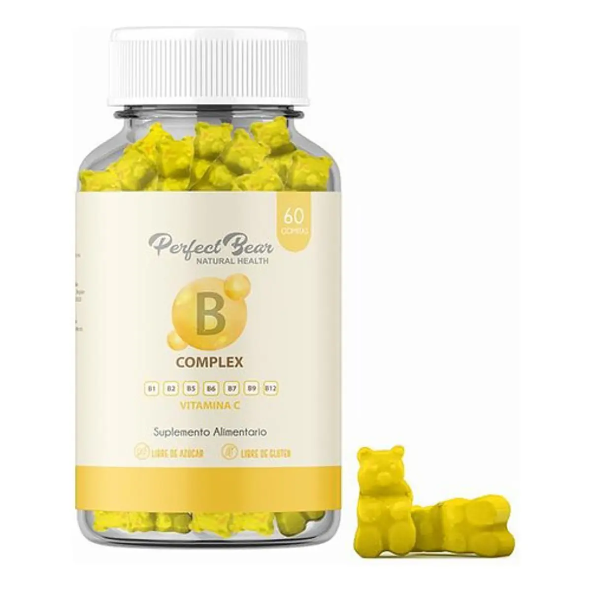 Perfect Bear- B Complex 60 Gomit Sin Gluten/azúcar