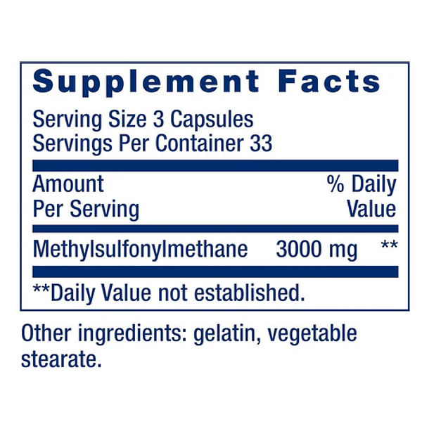 Life Extension - Msm 1000mg 100 Caps 2