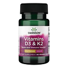 Swanson- Vitamins D3 & K2 - 2000IU 60 Veg Capsulas 1