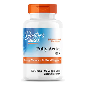 Doctor's Best Vitamina B12 Fully Active 60 Cápsulas 1500mg