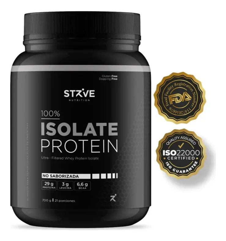 Strive Nutrition- Proteina Aislada sin sabor 700 gramos