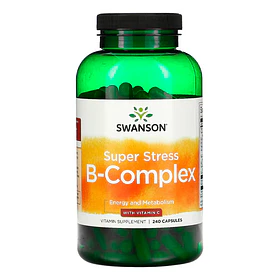 Swanson Complex B Con Vitamina C, 240 Cápsulas, Sabor N/a
